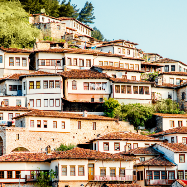 Berat houses in Albania