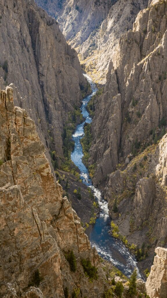 river below the huge canyon
