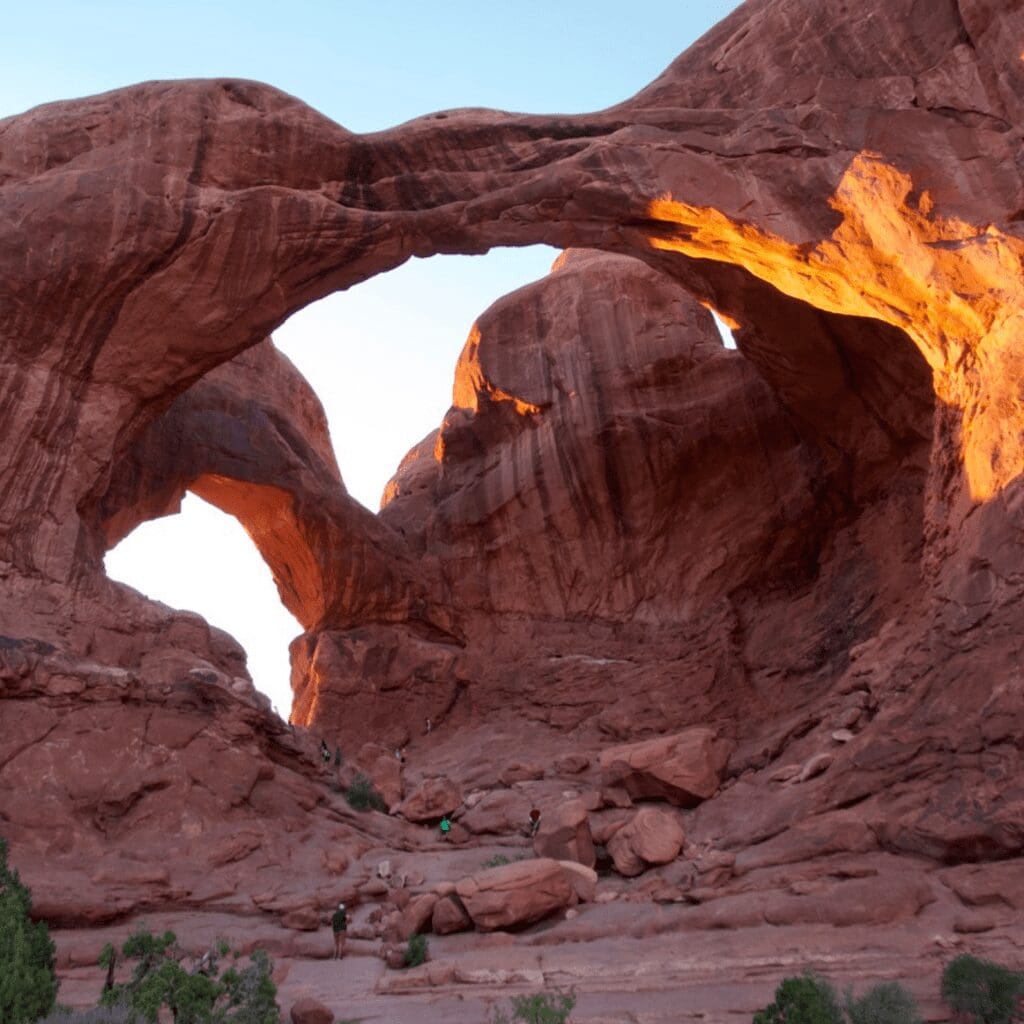 sunset at double arch