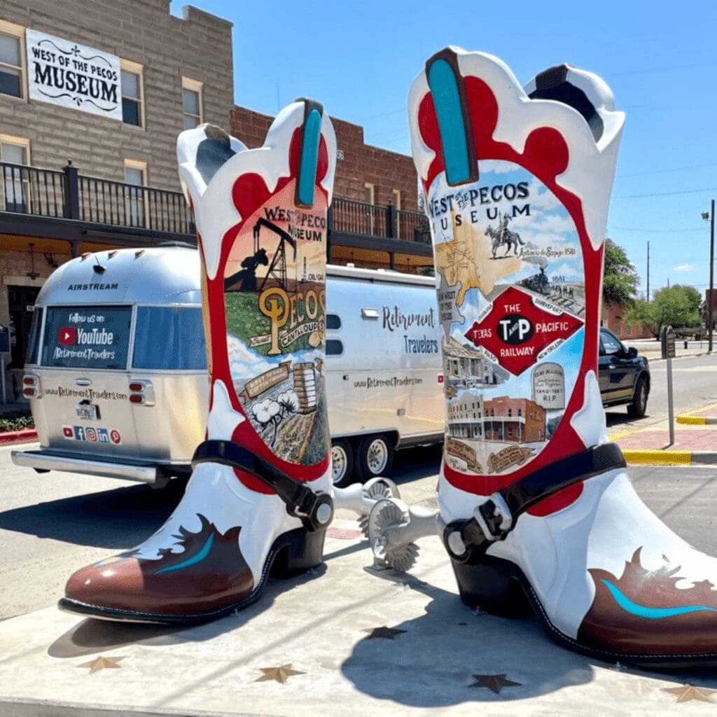 pecos texas boots in the downtown area