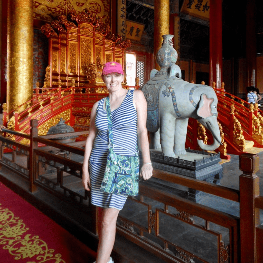 woman standing in forbidden city