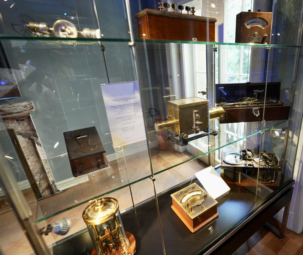 various personal items in display case