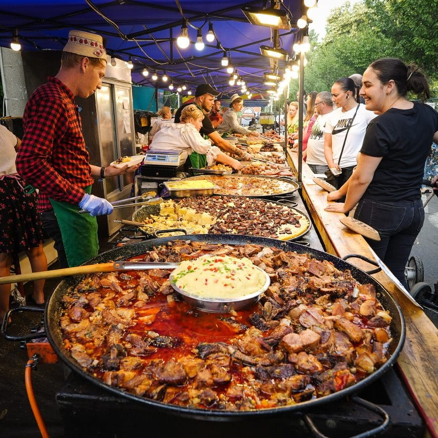 food being sold at festival