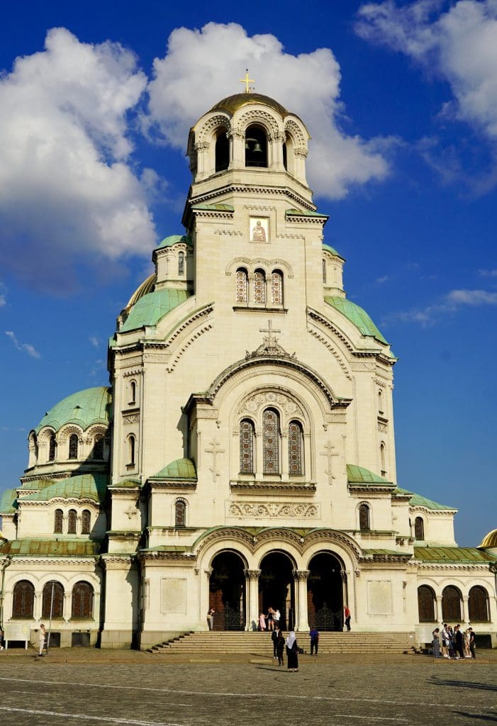 the front of the cathedral