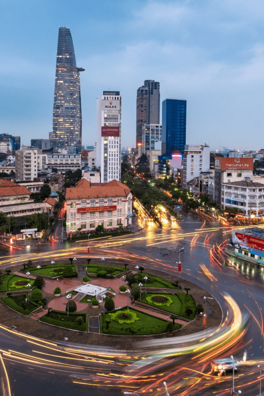 downtown ckyline of Ho Chi Minh City in Vietnam