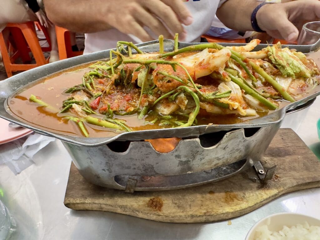 dish of street food in Chinatown in Bangkok