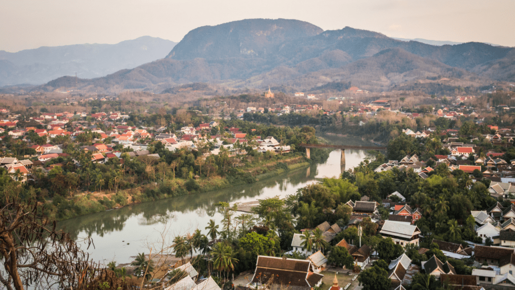 aerial view of Luang Prabang Laos