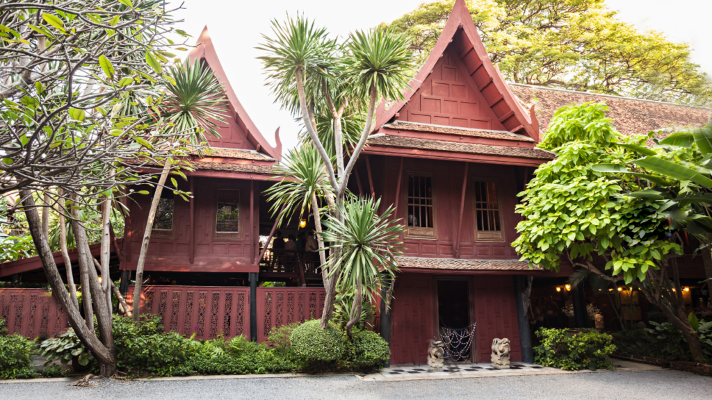 exterior of a museum in wooded setting in Bangkok
