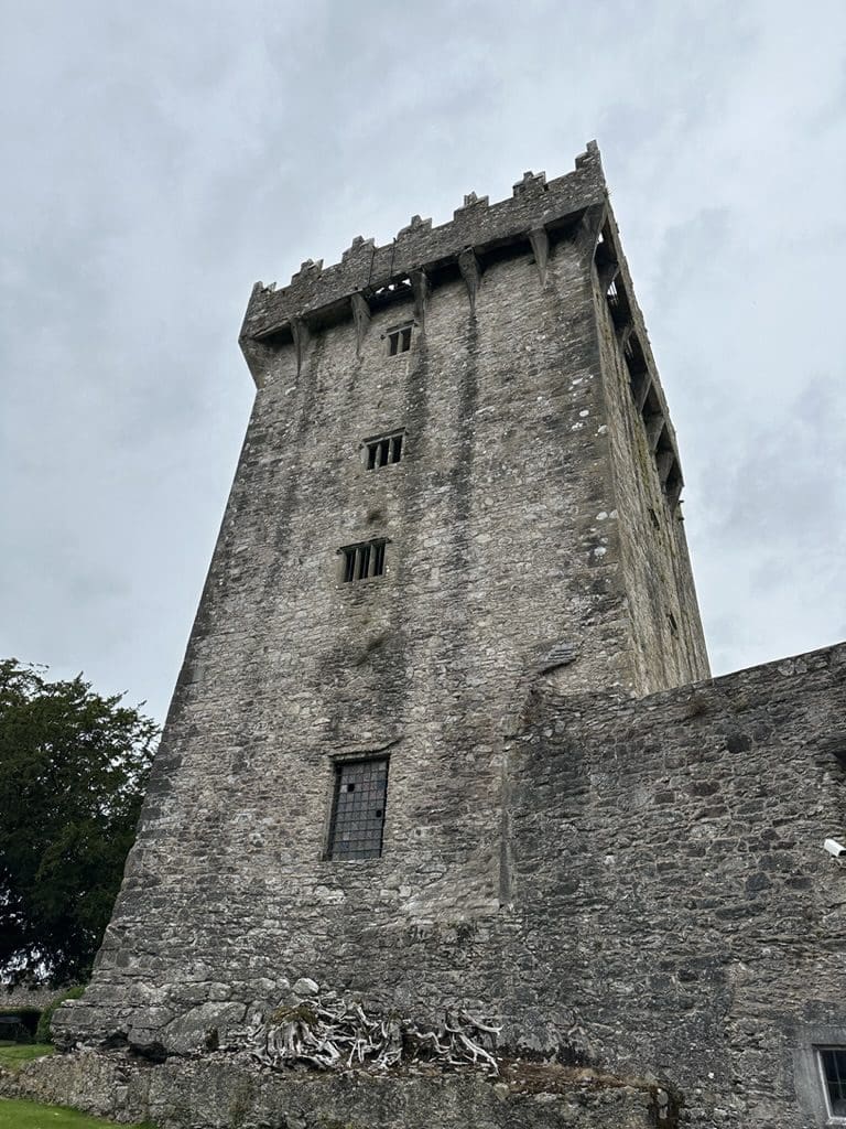 Outside view of the Blarney Castle tower in Ireland