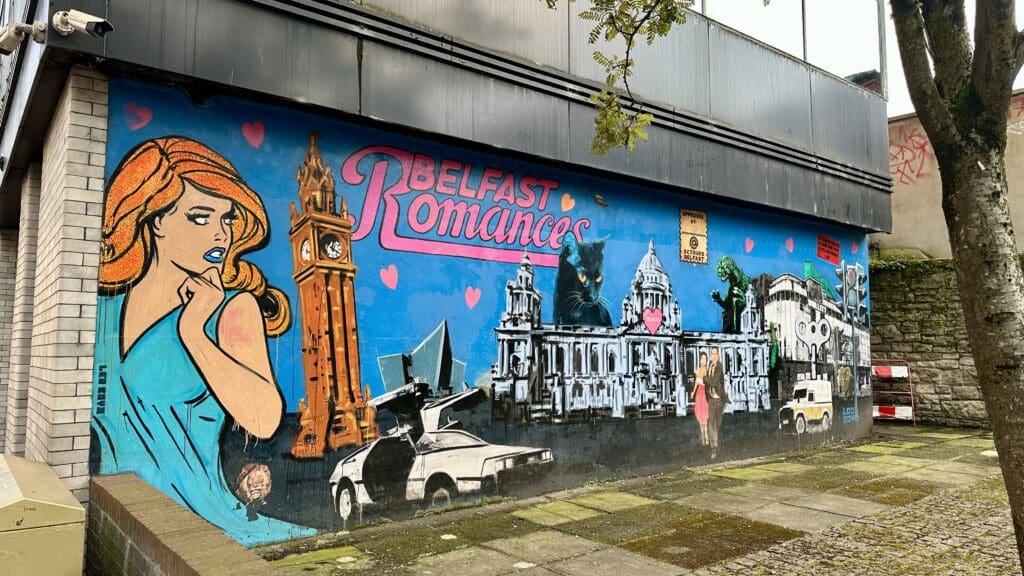 Mural on the side of a building in Belfast Ireland