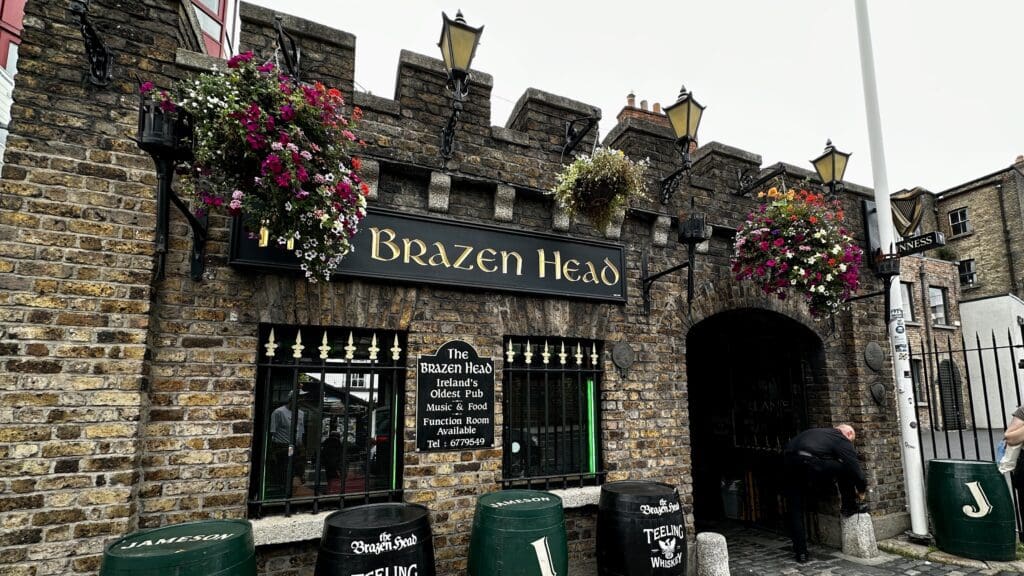 The outside building of the oldest pub in Ireland