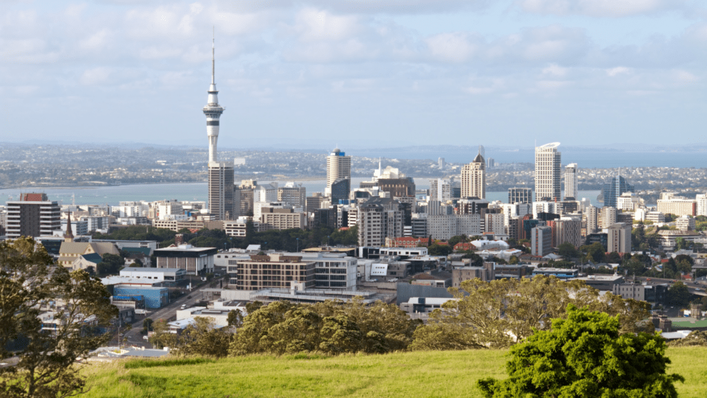skyline view of auckland new zealand