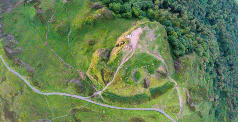 aerial view of Cave Hill near Belfast