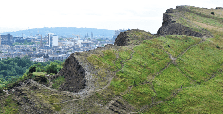 hill overlooking Edinburgh