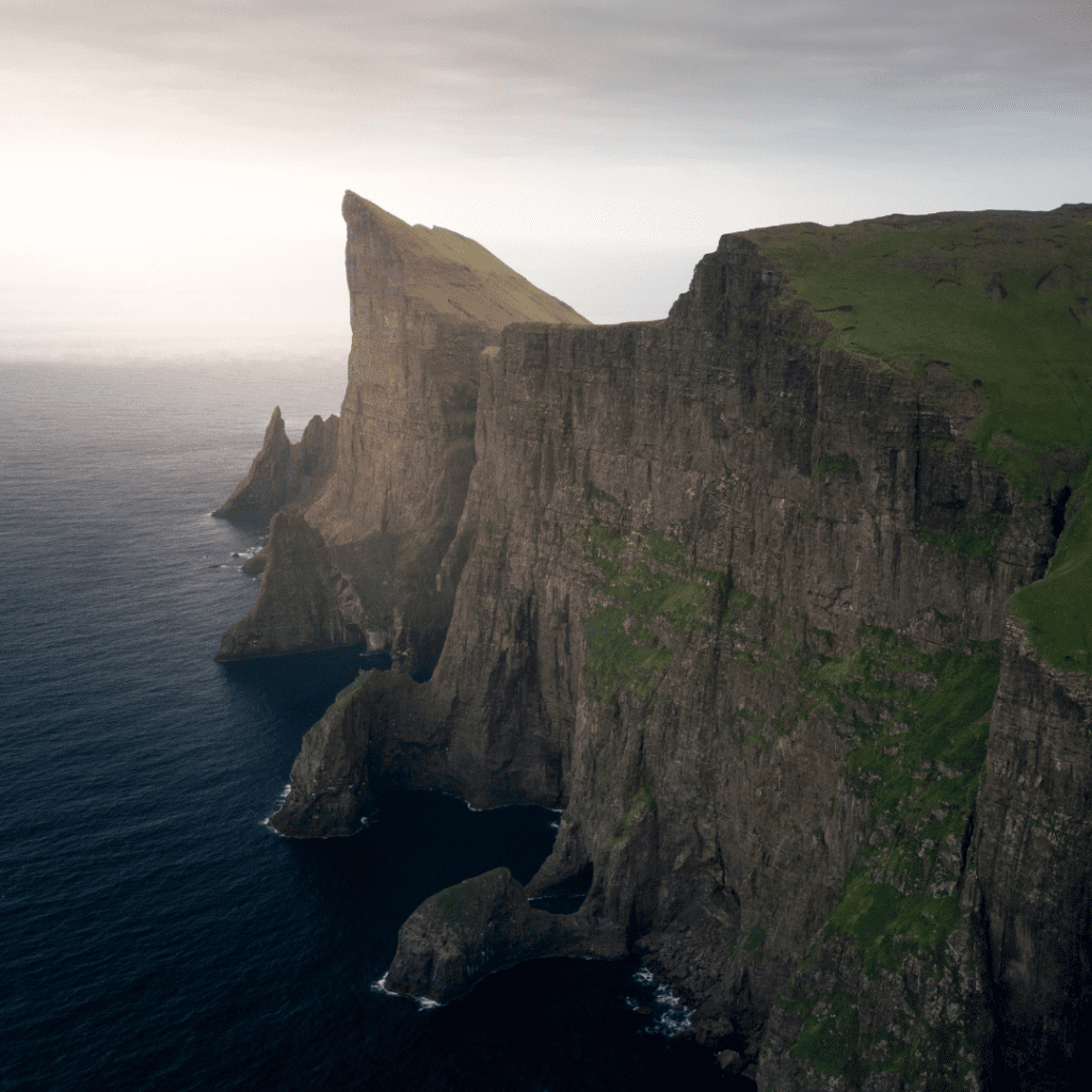dramatic cliffs of Mylingur Peak in the Faroe Islands
