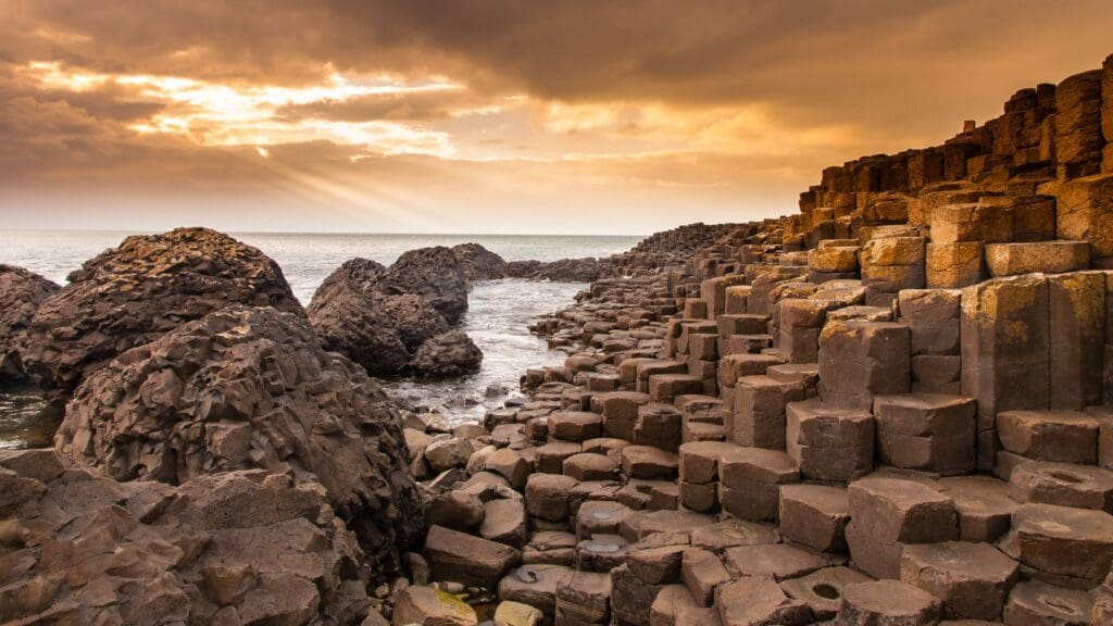 A rock formation at the Giants Causeway.
