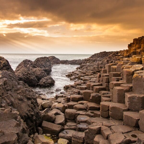 A rock formation at the Giants Causeway.