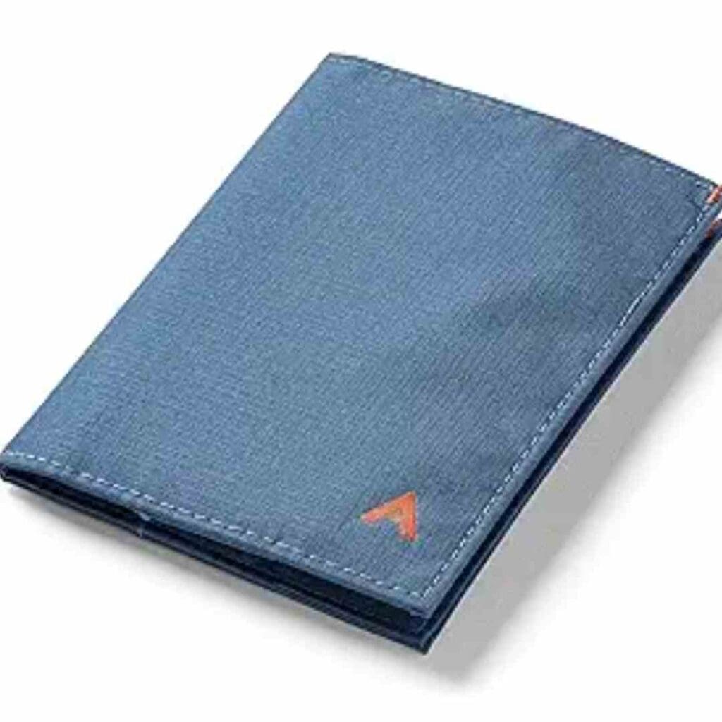 blue nylon wallet