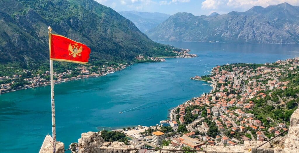View from fortress in Kotor Montenegro