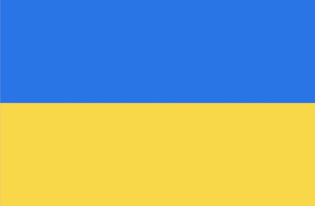 A blue and Yellow flag