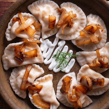 plate of pierogis