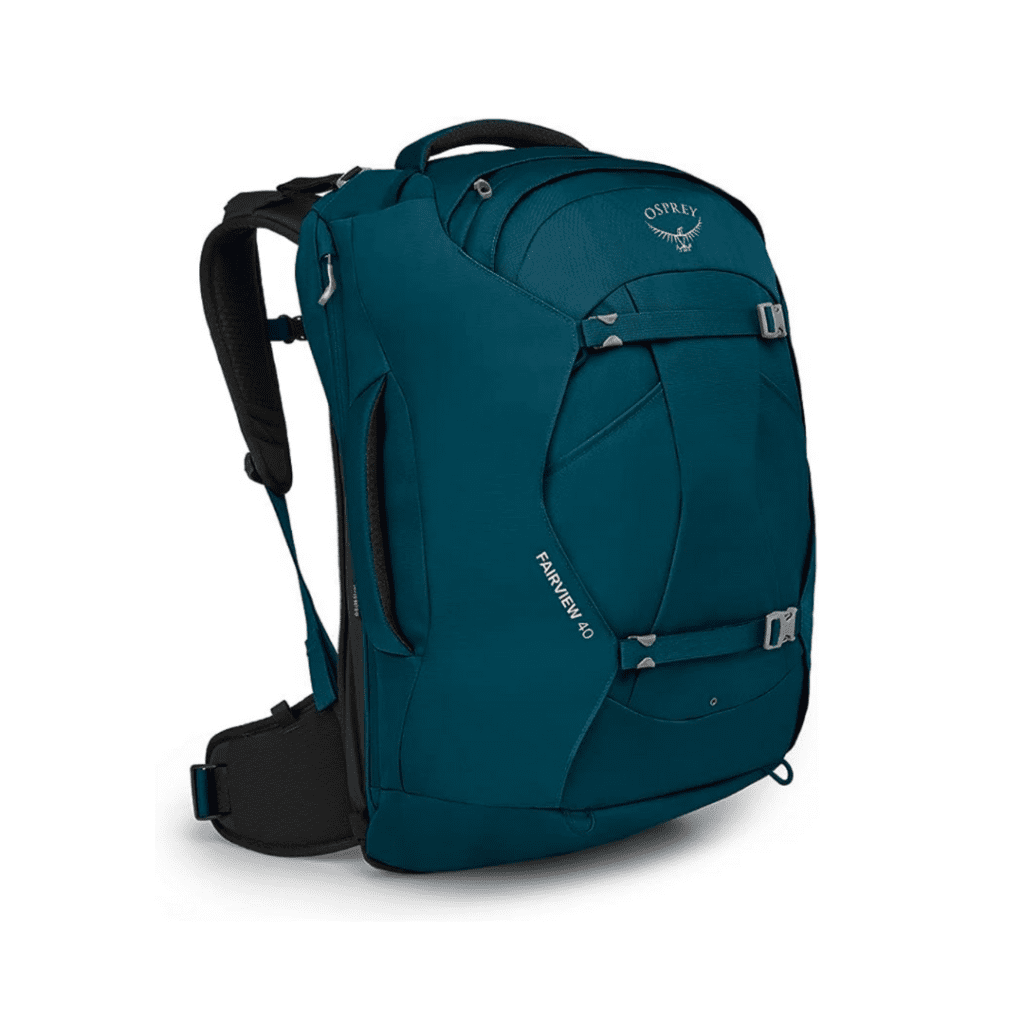 A green backpack