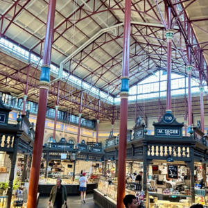 Inside view of Ostermalm market in Stockholm