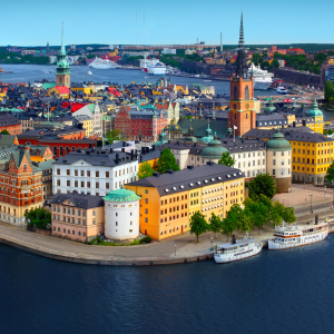 aerial view of Stockholm sweden