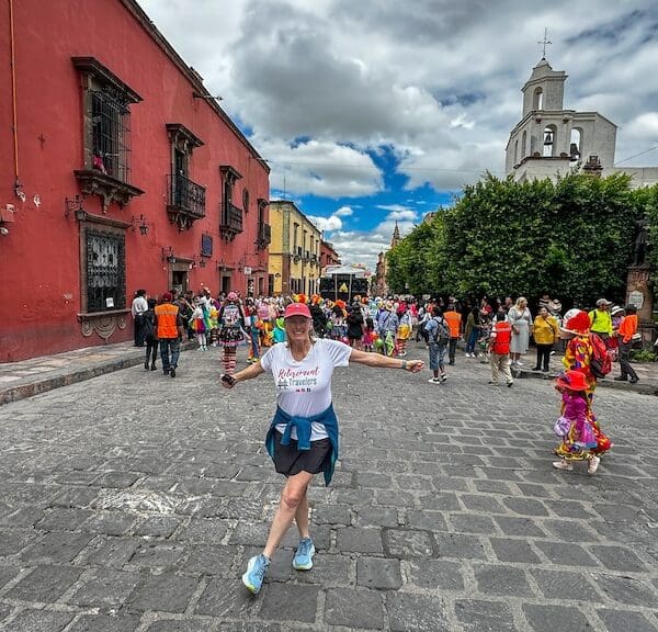 woman standing in Mexican street