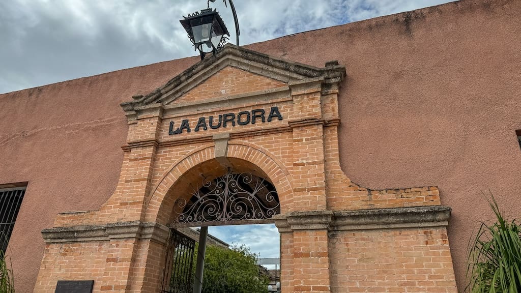 The entrance of Fabrica La Aurora