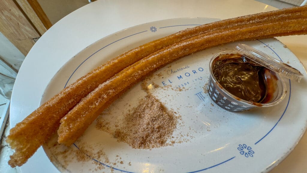 Churro and chocolate