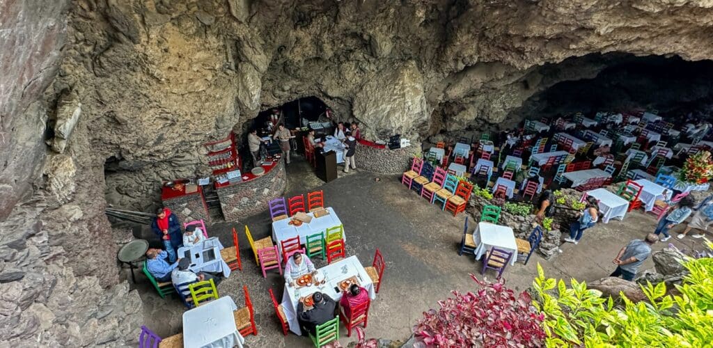 A cave restaurant next to Teotihuacan.