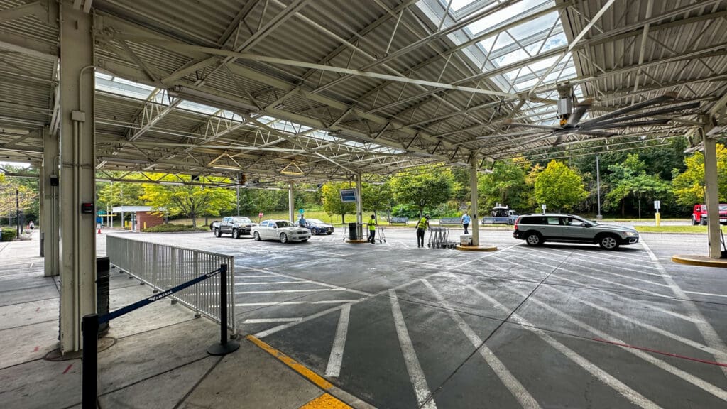 A view of the Car Loading Area.