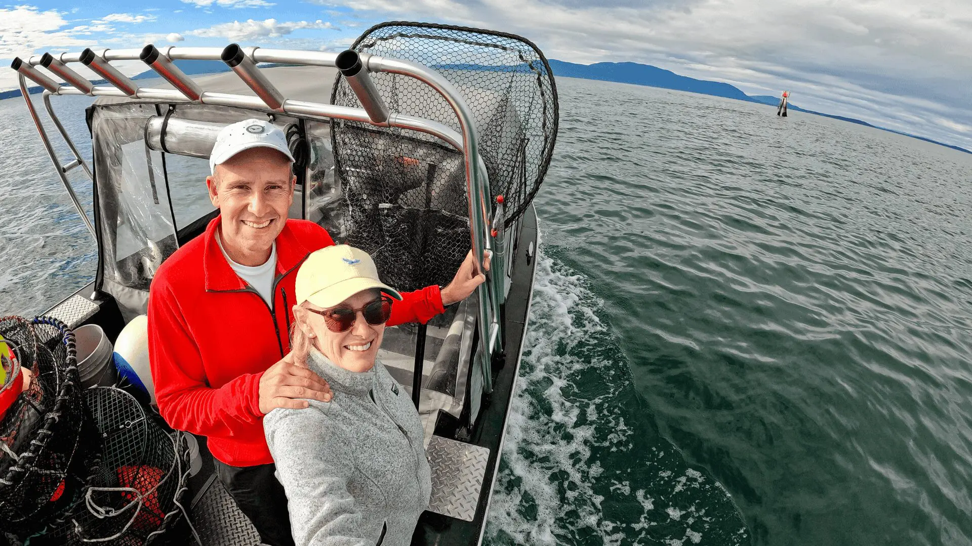 John & Bev in boat