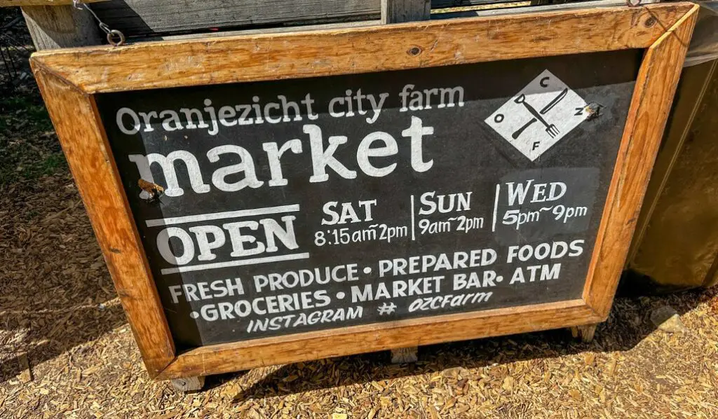 Oranjezicht Market sign