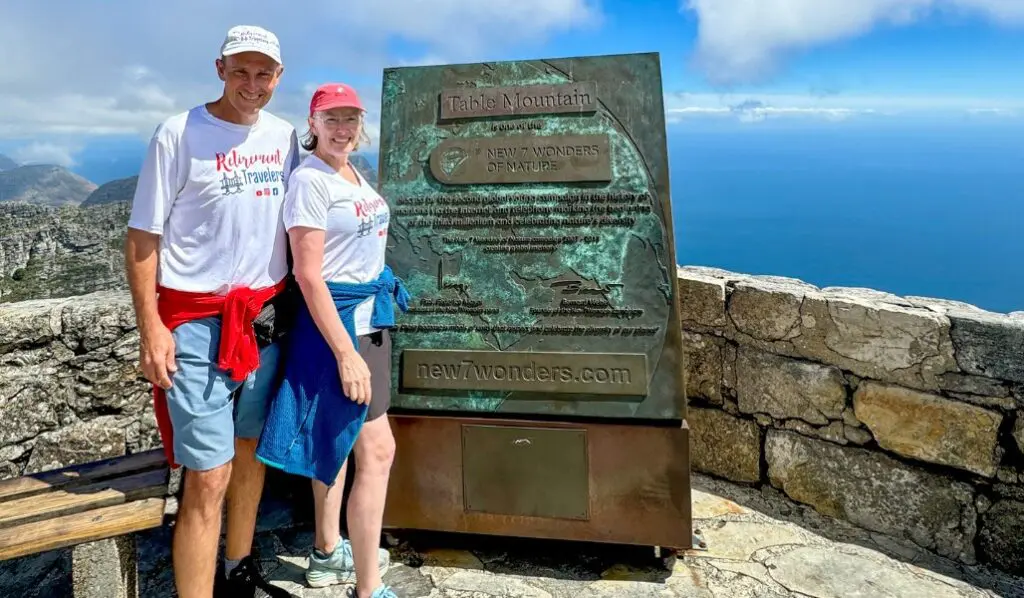 2 people at top of Table Mountain