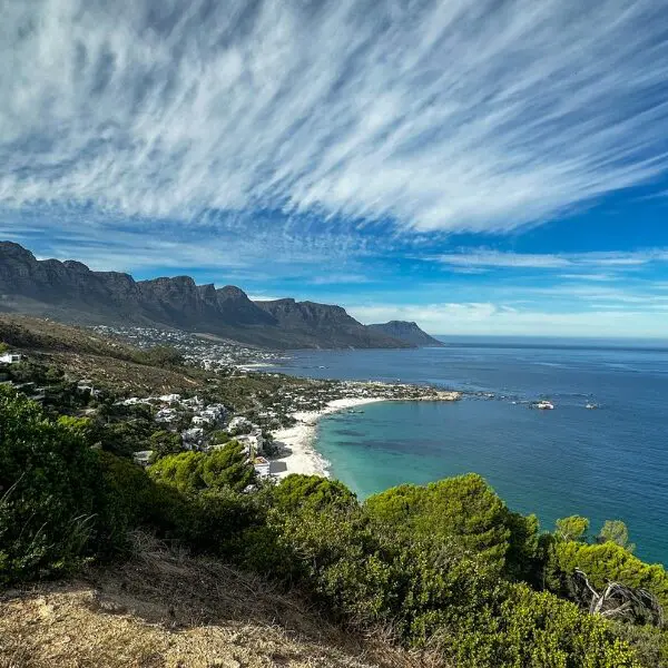 Oceans, mountains, and sky near Cape Town