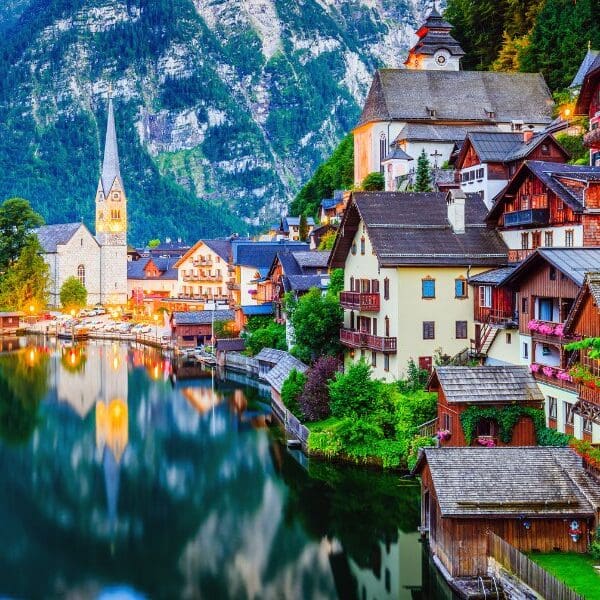 church and lake in Austria