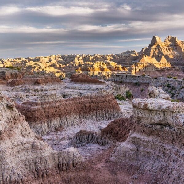 barren landscape of badlands national park