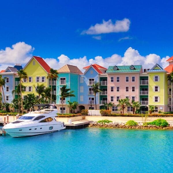 colorful buildings in bahamas