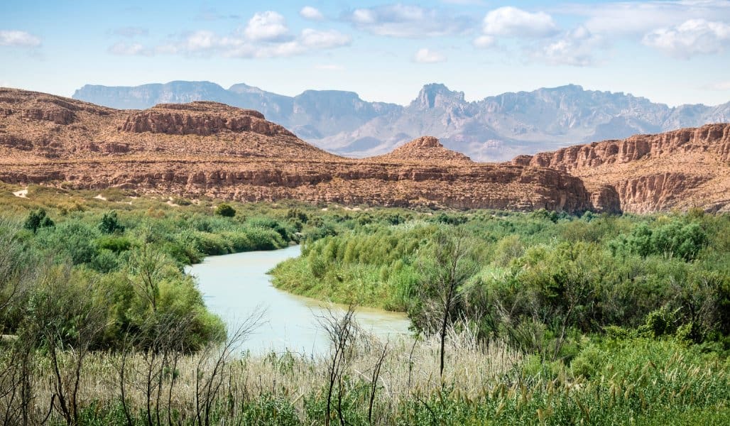 mountains and landscape of big bend national park in texas