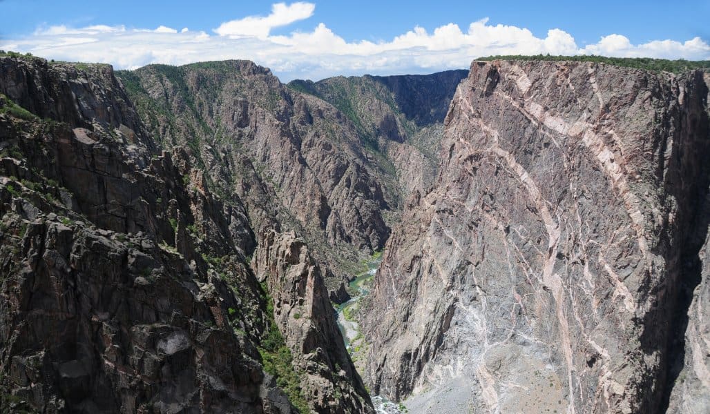 deep black canyon in colorado mountains