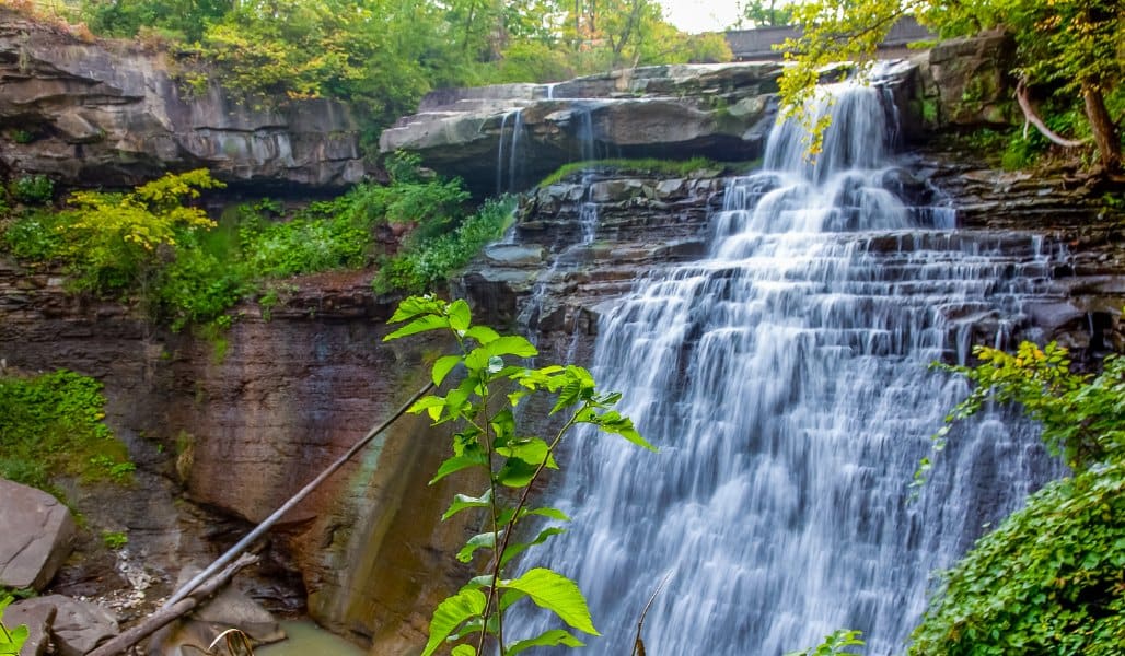 waterfall in cuyahoga valley national park in ohio