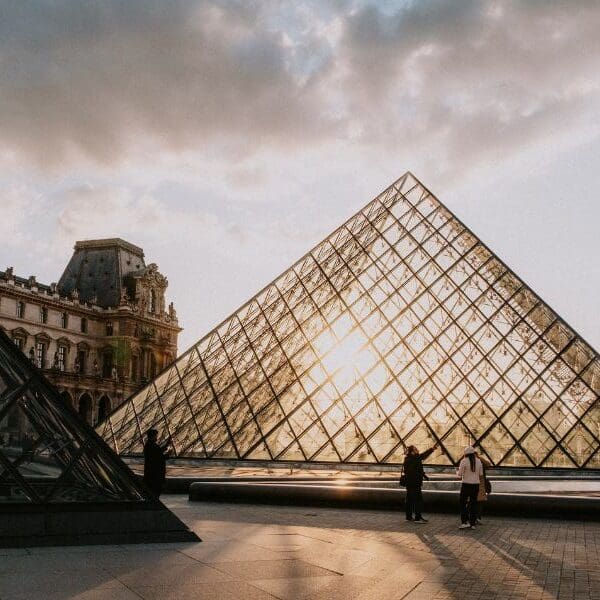 glass roof of louvre museum