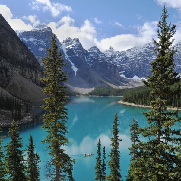 turquoise lake in glacier national park