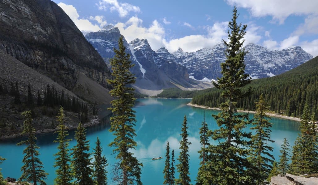 turquoise lake in glacier national park