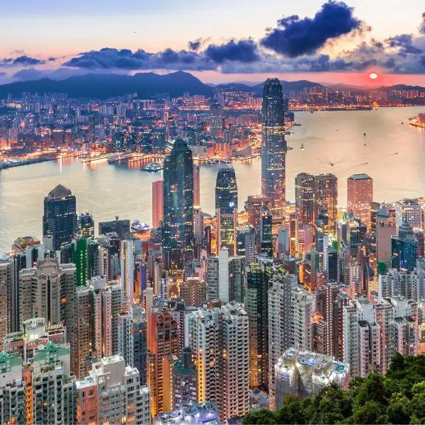 skyline of hong kong