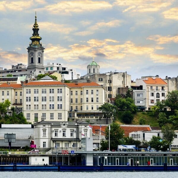 church and buildings in serbia