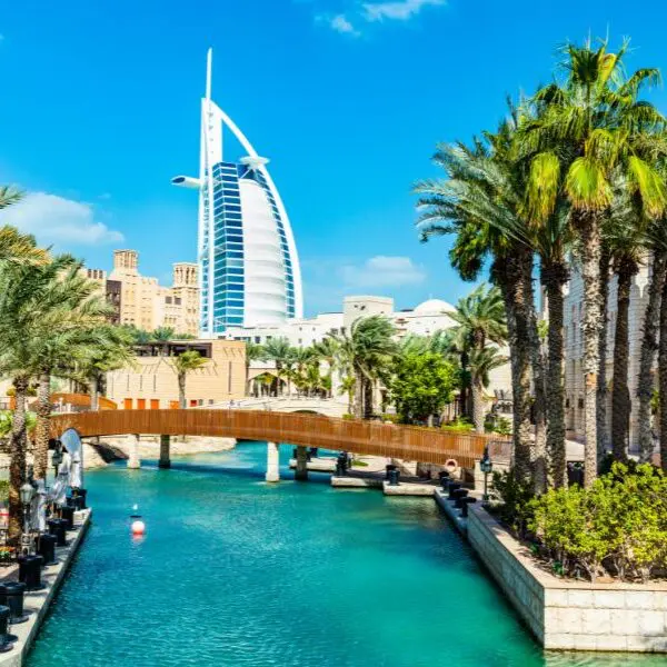 hotel and waterway in dubai