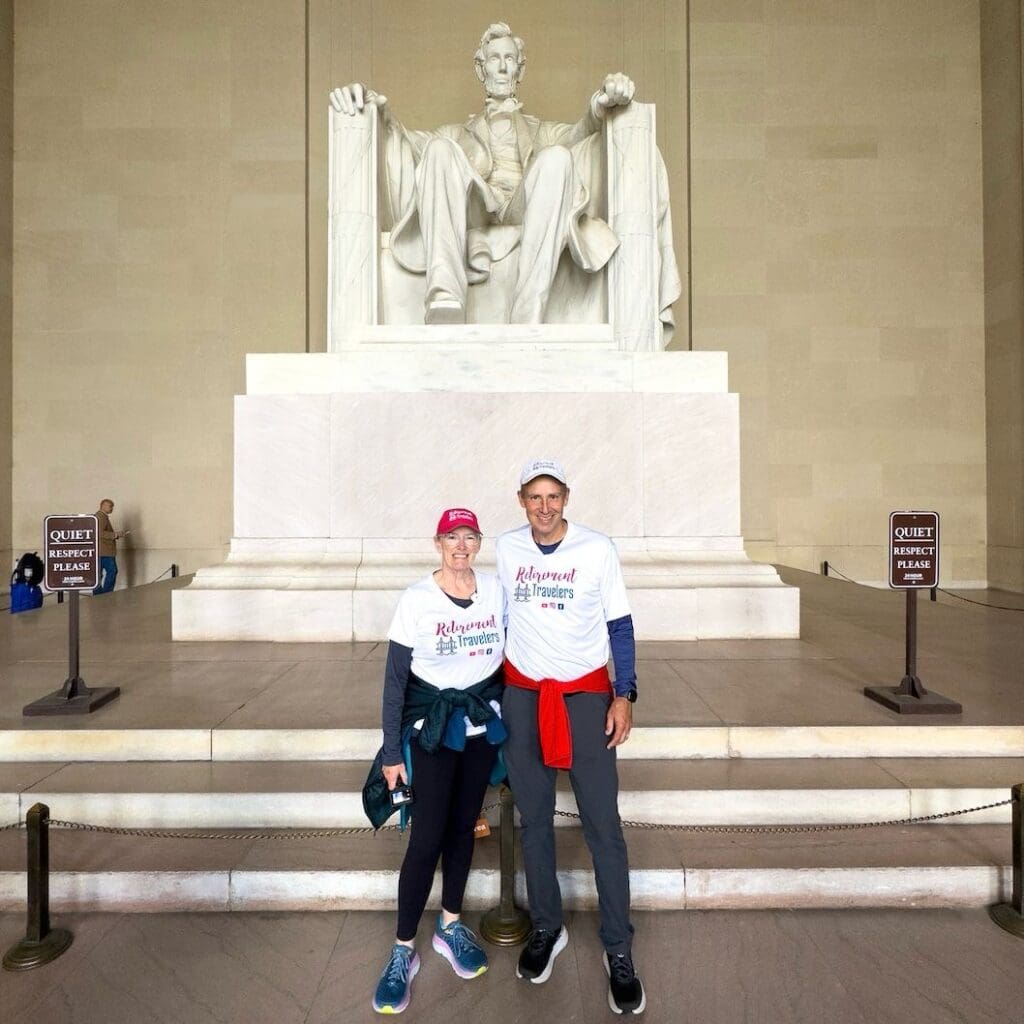 john and bev at Lincoln Memorial